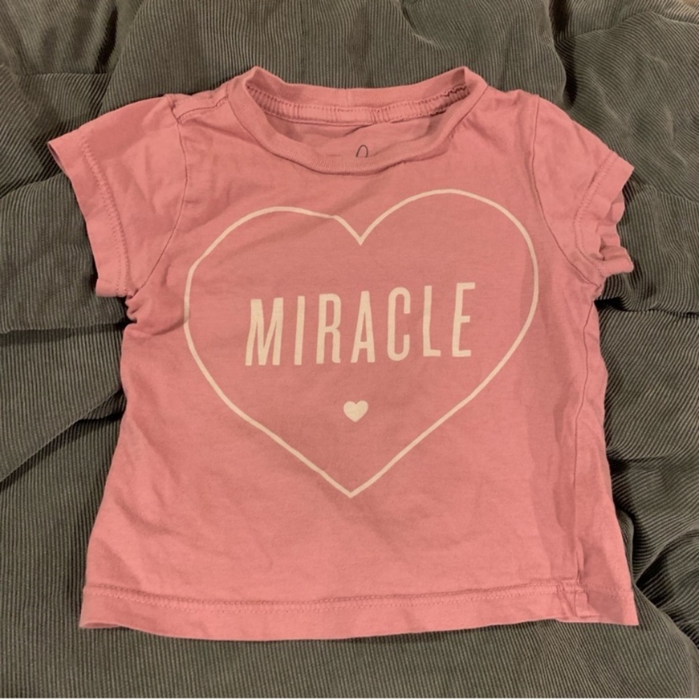 Peek Miracle T Shirt Short Sleeve Graphic Top Size 6 12 Months Little Peanut